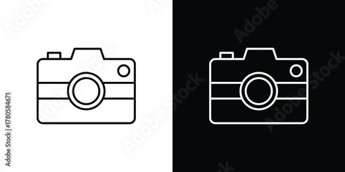 Camera icon logotype designs. modern icon design set