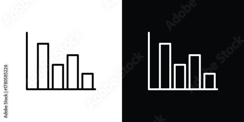 Chart histogram icon logotype designs. modern icon design set