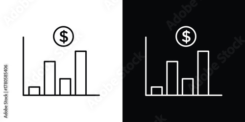 Chat arrow grow icon logotype designs. modern icon design set