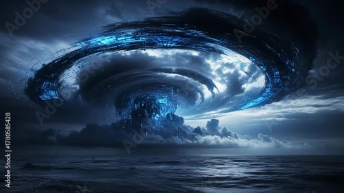 Stormy Sky over Sea.