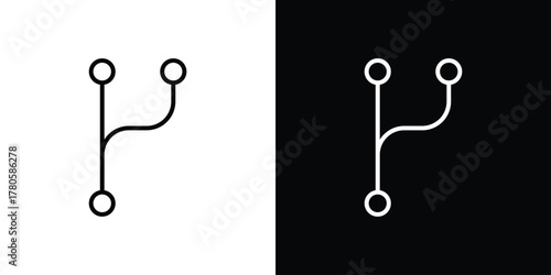 Code branch icon logotype designs. modern icon design set