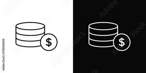 Coins icon logotype designs. modern icon design set