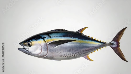Yellowfin Tuna Isolated.