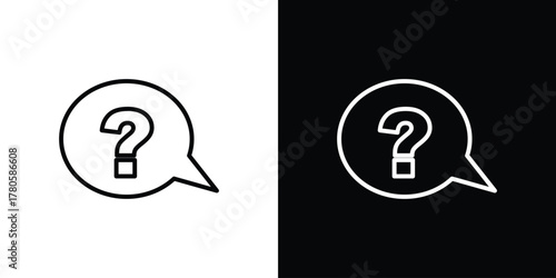 Comment question icon logotype designs. modern icon design set
