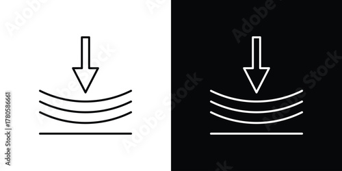 Compress icon logotype designs. modern icon design set