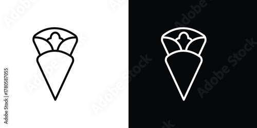 Crepe icon logotype designs. modern icon design set