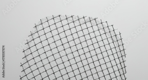 Close up of a metal mesh screen perfect for textures, backgrounds, and industrial designs with a modern feel