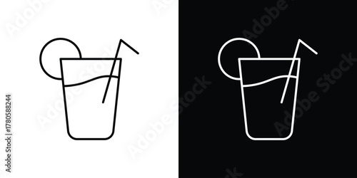 Drink icon logotype designs. modern icon design set