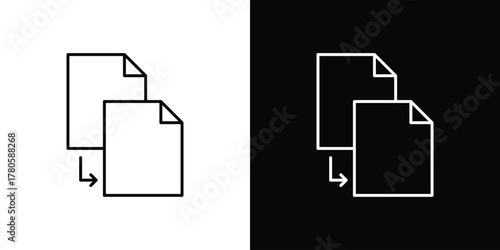 Duplicate icon logotype designs. modern icon design set