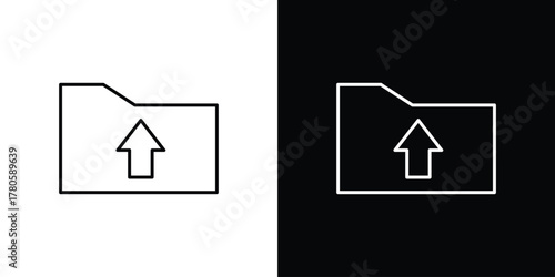 Folder upload icon logotype designs. modern icon design set
