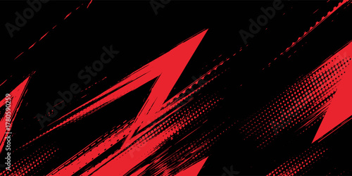 Grunge texture effect background. Distressed rough dark abstract textured. Black isolated on red. Graphic design element vintage style decoration concept grunge vector red black modern