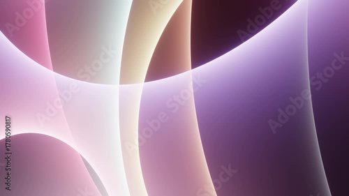 Abstract flowing glowing pink and purple lines