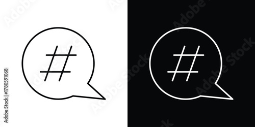 Hashtag icon logotype designs. modern icon design set
