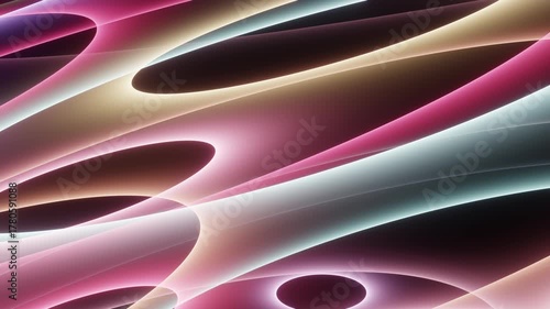 Abstract glowing pink purple wave background animation