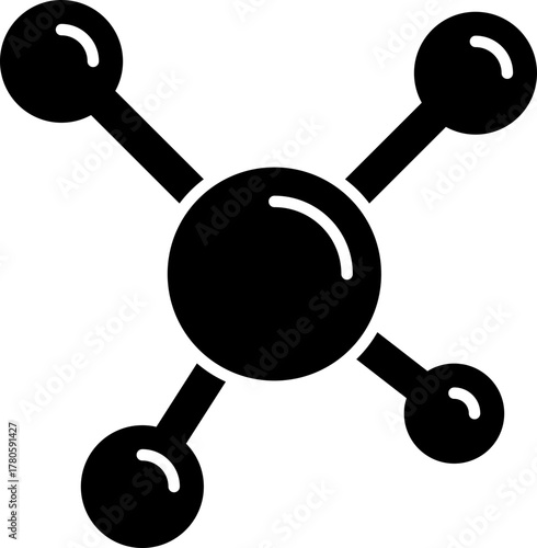 Black molecule icon