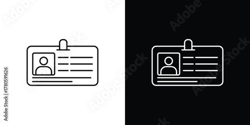 ID badge icon logotype designs. modern icon design set