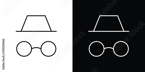 Incognito icon logotype designs. modern icon design set