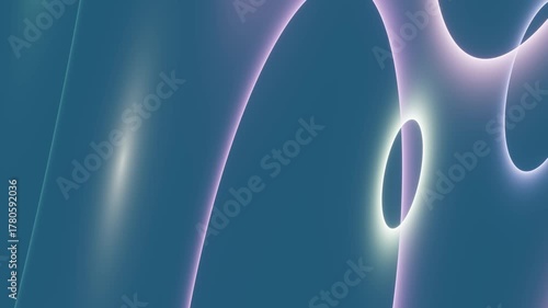 Abstract glowing curved lines animation background