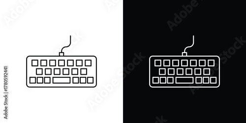 Keyboard icon logotype designs. modern icon design set