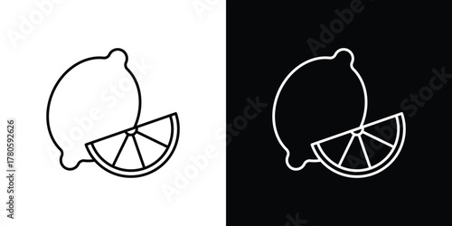 Lemon icon logotype designs. modern icon design set