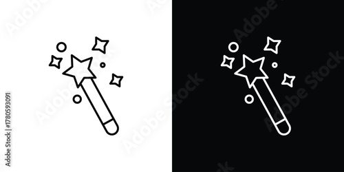 Magic wand icon logotype designs. modern icon design set