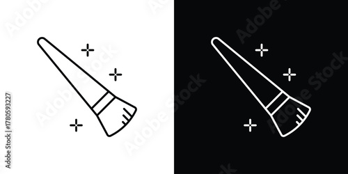 Makeup brush icon logotype designs. modern icon design set