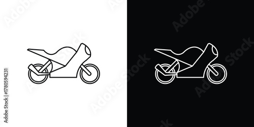 Motorcycle icon logotype designs. modern icon design set