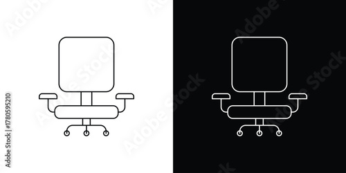 Office chair icon logotype designs. modern icon design set