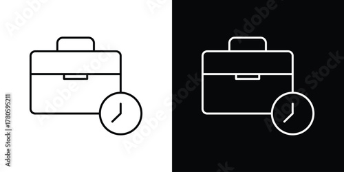 Office time icon logotype designs. modern icon design set