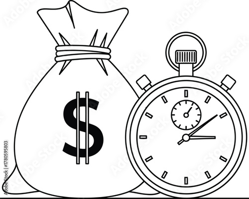 Invest wisely by understanding how money earns interest and increases over time like a stopwatch