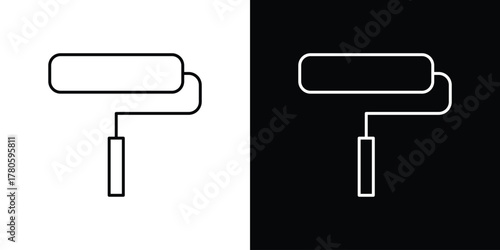 Paint roller icon logotype designs. modern icon design set