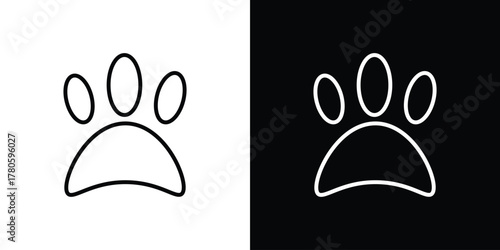 Paw icon logotype designs. modern icon design set