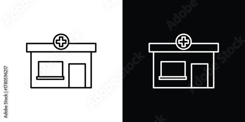 Pharmacy icon logotype designs. modern icon design set