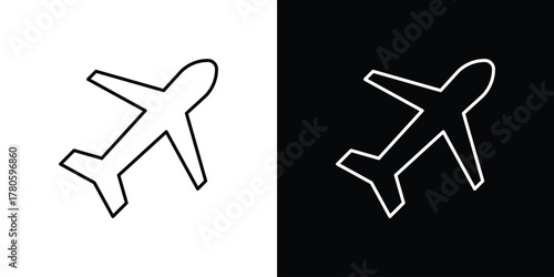 Plane icon logotype designs. modern icon design set