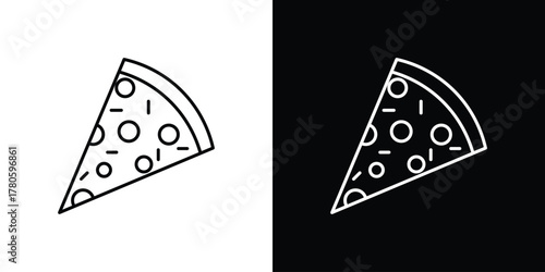 Pizza slice icon logotype designs. modern icon design set