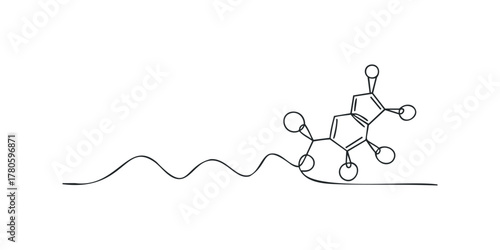 Simple Chemical Molecule Structure Diagram