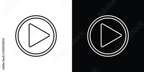 Play icon logotype designs. modern icon design set