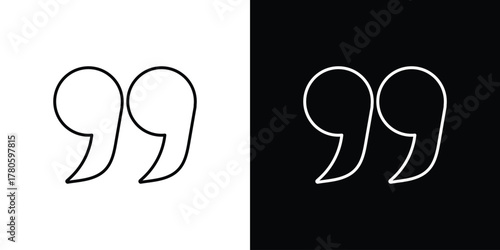 Quote right icon logotype designs. modern icon design set