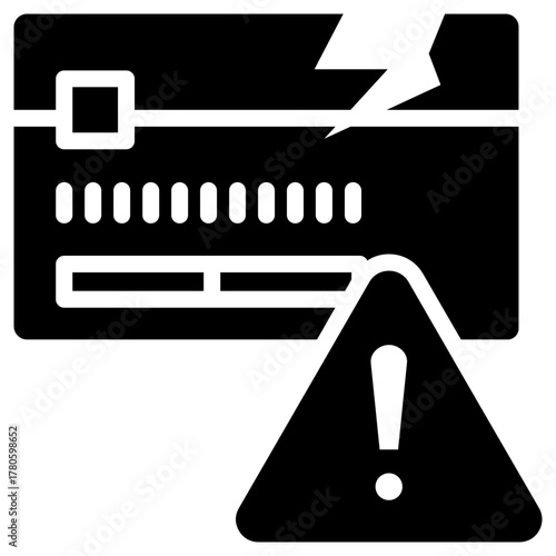 Crisis  icon for bankruptcy , website, application, printing, document, poster design, etc