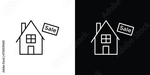 Selling or rent home icon logotype designs. modern icon design set