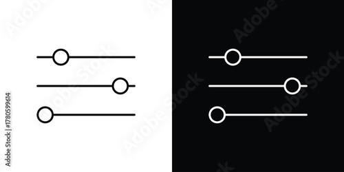 Settings sliders icon logotype designs. modern icon design set