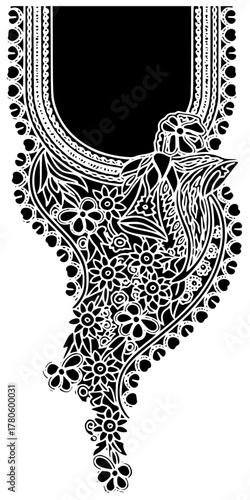 hindi illustration embroidery silhouette ethnic logo ornament icon folk outline henna tattoo floral pattern element lace indian retro orient shape ukrainian vector graphic background