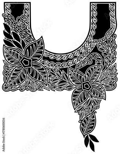hindi illustration embroidery silhouette ethnic logo ornament icon folk outline henna tattoo floral pattern element lace indian retro orient shape ukrainian vector graphic background