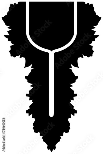 hindi illustration embroidery silhouette ethnic logo ornament icon folk outline henna tattoo floral pattern element lace indian retro orient shape ukrainian vector graphic background