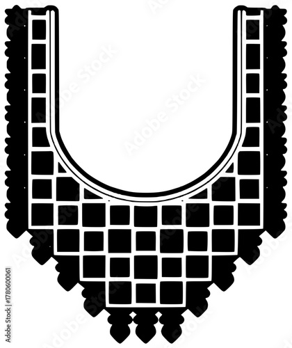 hindi illustration embroidery silhouette ethnic logo ornament icon folk outline henna tattoo floral pattern element lace indian retro orient shape ukrainian vector graphic background