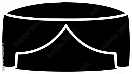 traditional illustration pakistan silhouette hat logo fashion icon male outline cap art man sindh culture embroidery fabric topi face shape and vector graphic background