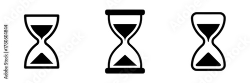 Time, Deadline, and Waiting Hourglass Vector Icon Collection
