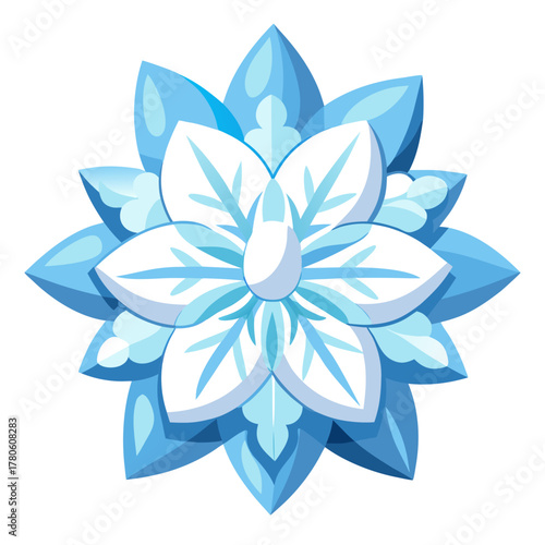 glory of the snow on white background