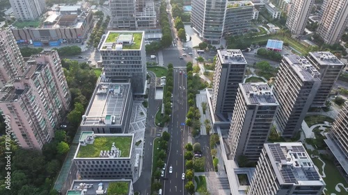 solar panel on roof top of apartment