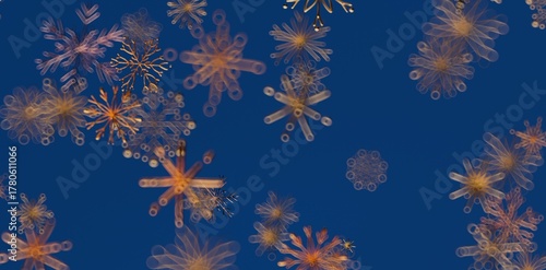 Abstract snowflakes on a vi...